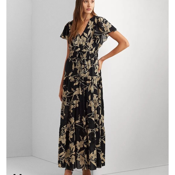 Lauren Ralph Lauren Dresses & Skirts - Lauren Ralph Lauren Floral Cotton Voile Tiered Maxidress 10 NWT